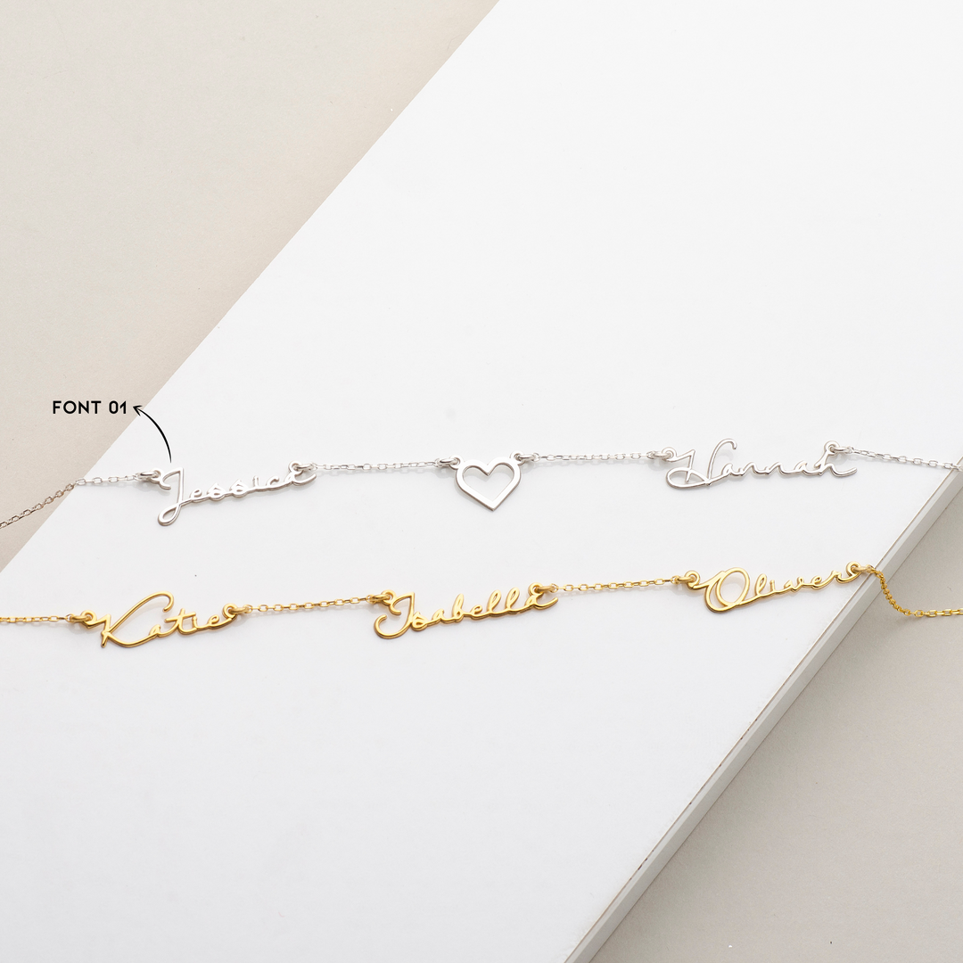 Multiple Name Necklace with Childrens Names