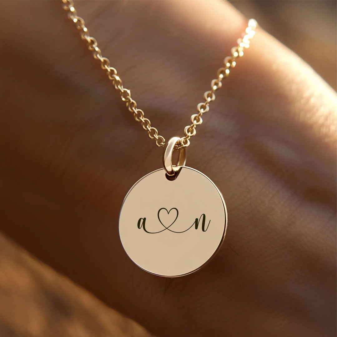 Initial Disc Necklace