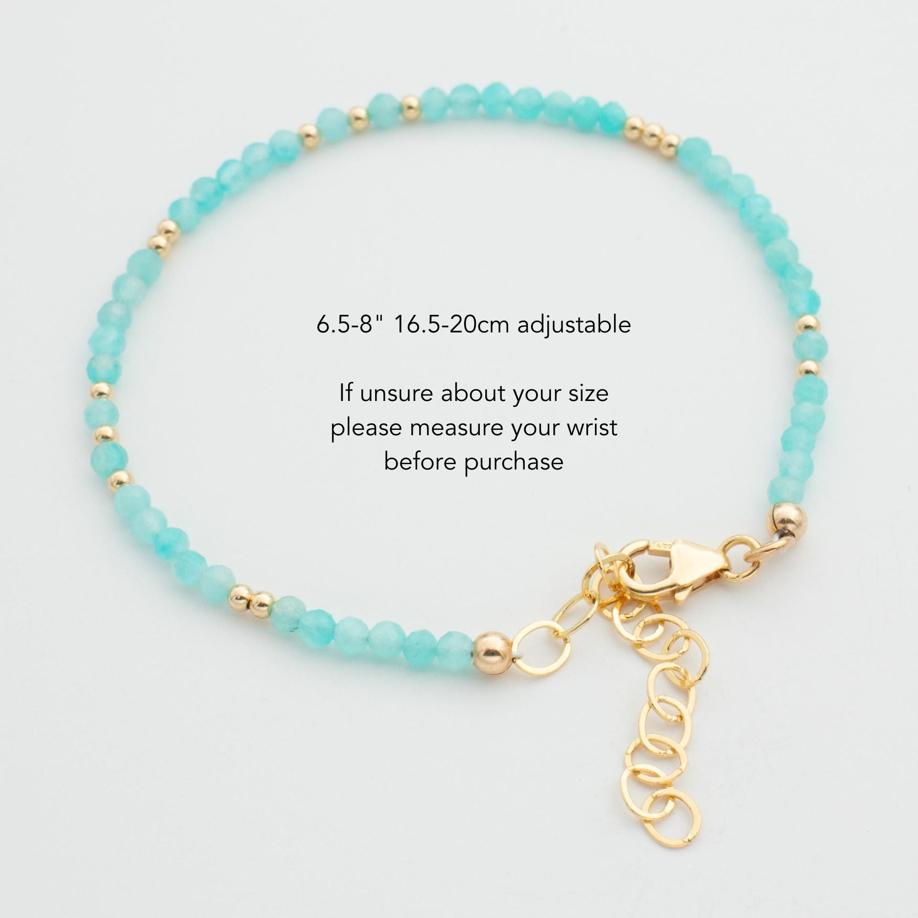 Dainty Faceted Amazonite, Aquamarine and Opal Beaded online Bracelets