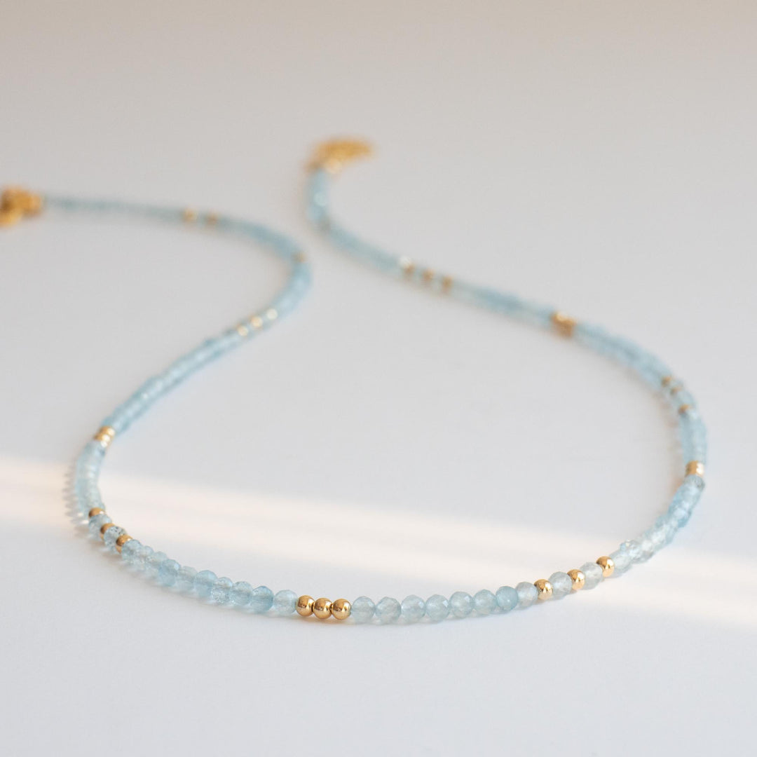 Aquamarine Bead Necklace