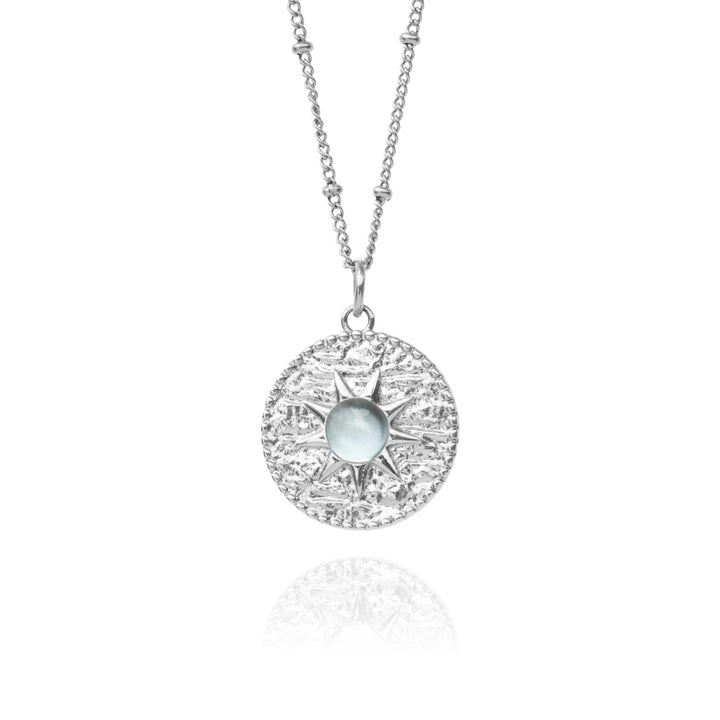 Aquamarine Silver Necklace