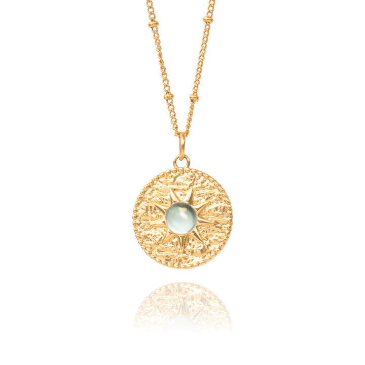 Aquamarine Necklace Gold