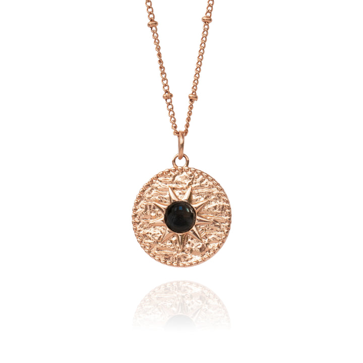 Rose Gold and Black Onyx Necklace