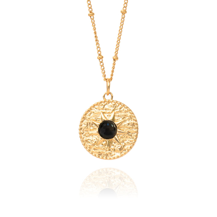 Black Onyx and Gold Necklace