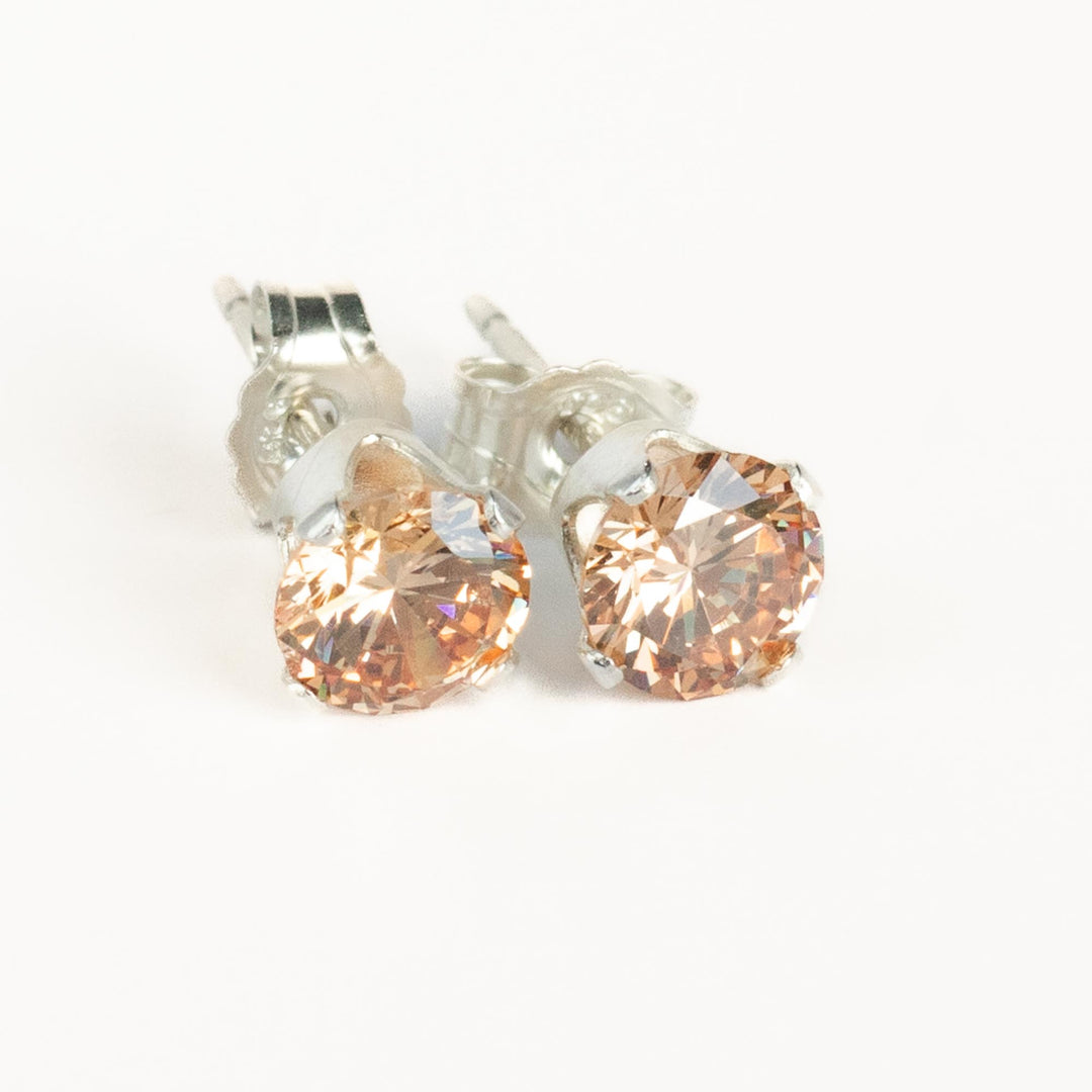 Blush Pink Stud Earrings