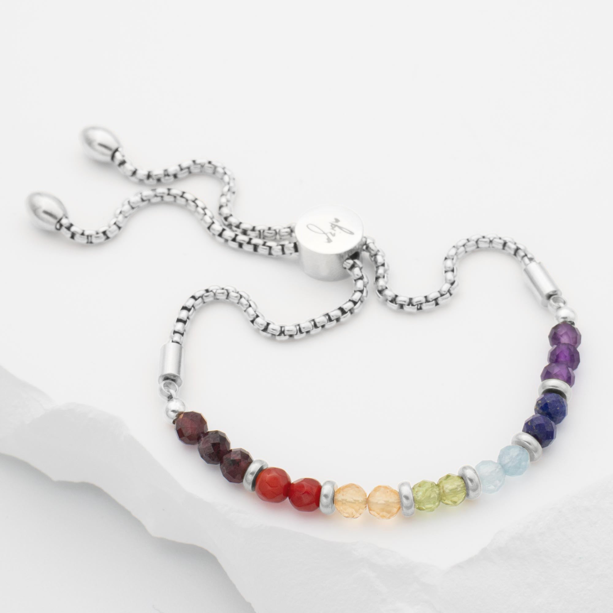 Silver deals chakra bracelet