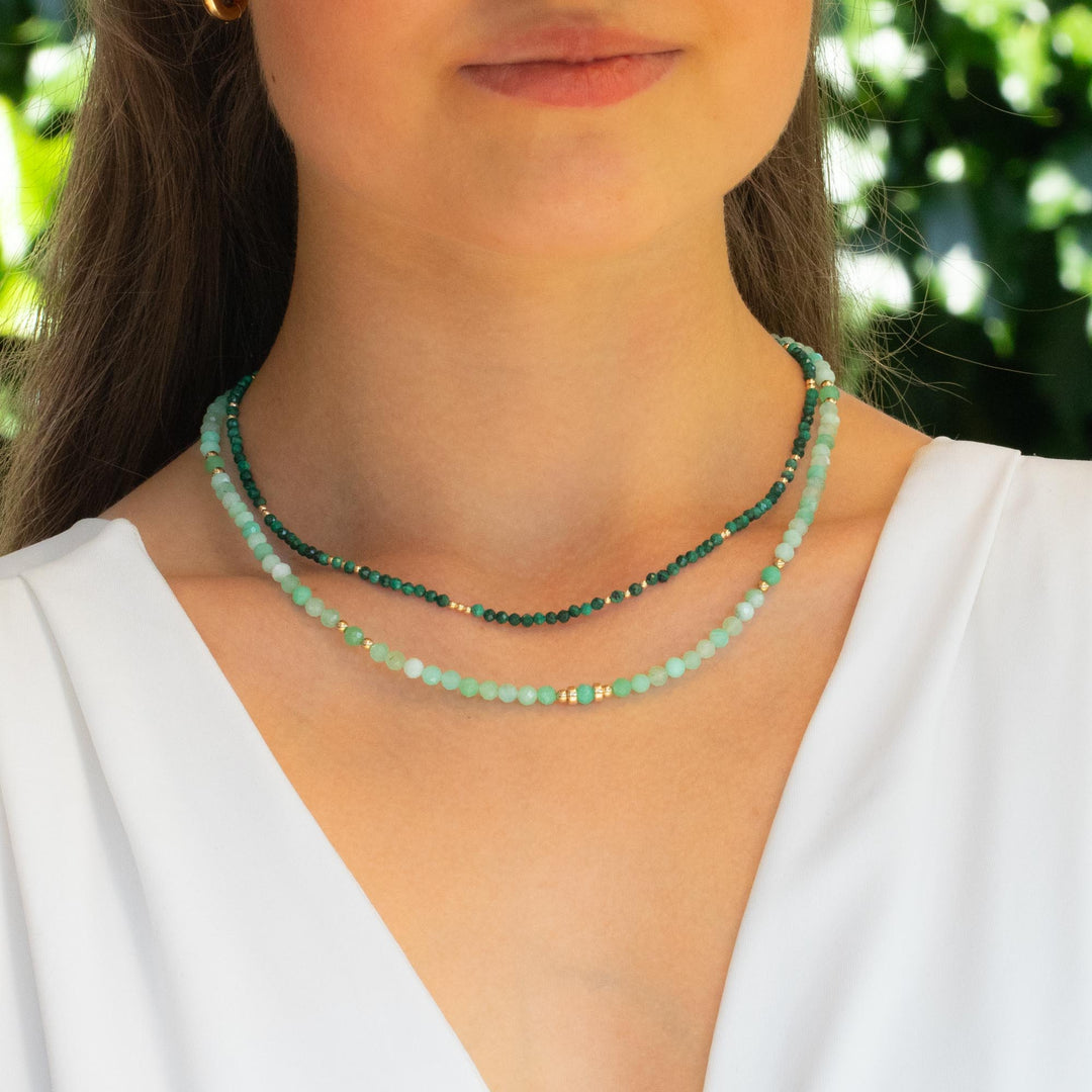 Chrysocolla and Malachite Necklace