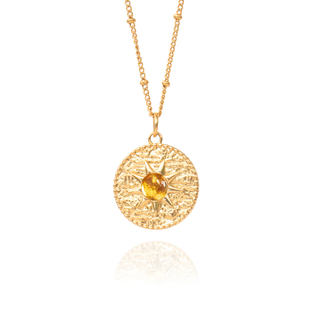 Gold and Citrine Necklace