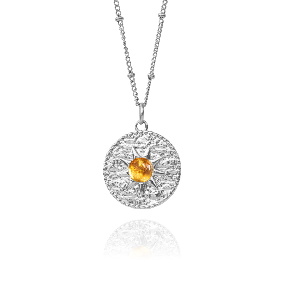 Silver Citrine Necklace