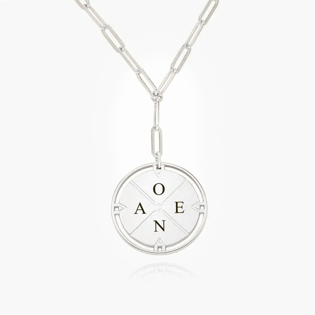 Engravable Compass Necklace