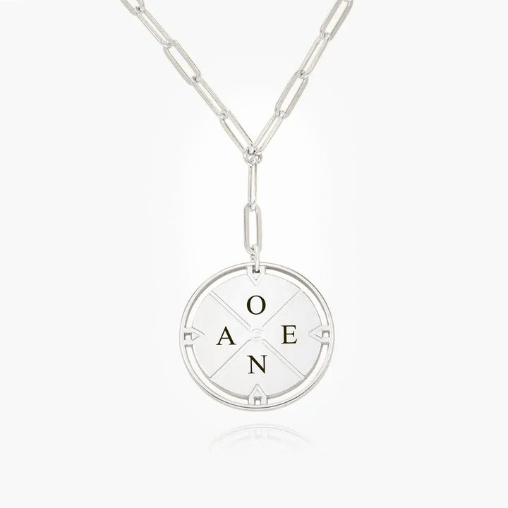 Engravable Compass Necklace