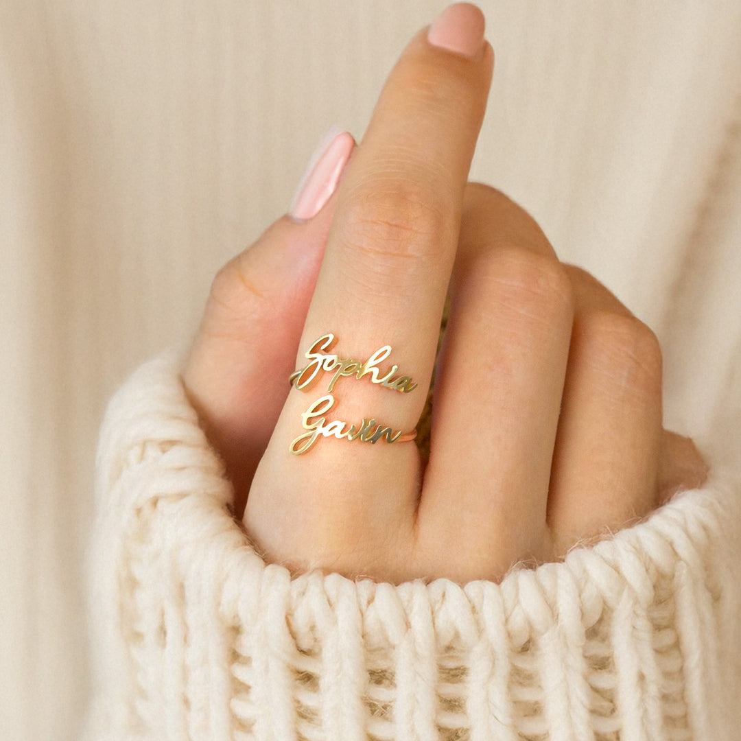 Double Name Ring