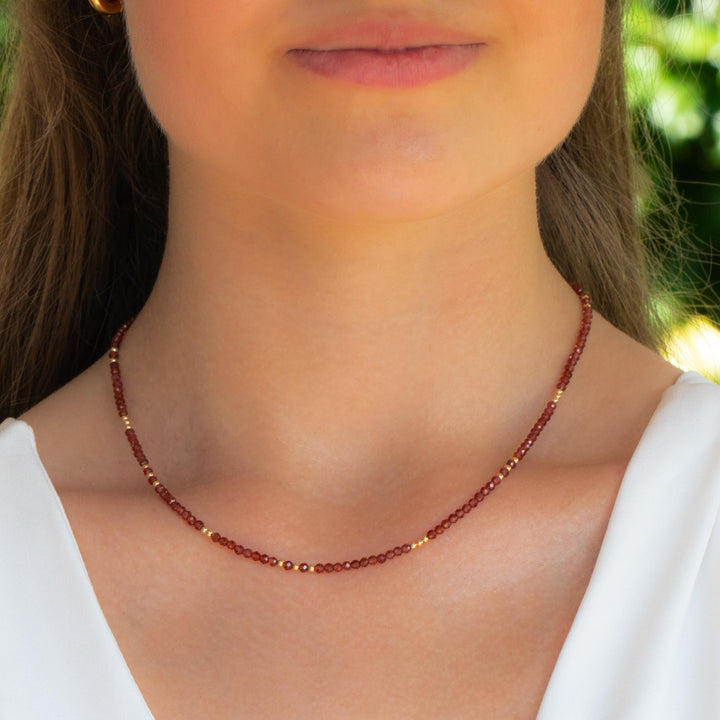 Garnet Bead Necklace