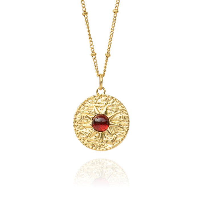 Gold Garnet Necklace