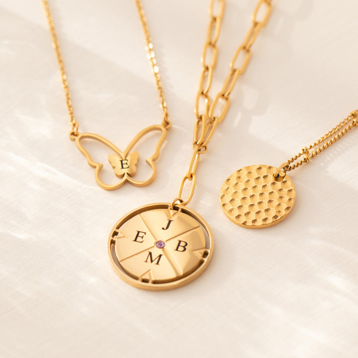 Engravable Compass Necklace