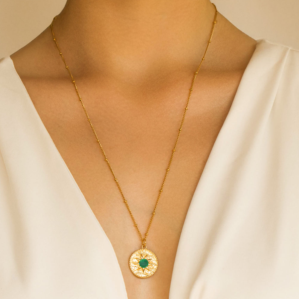 Green Onyx Pendant Necklace