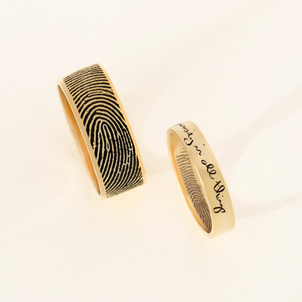 Gold Handwriting Ring