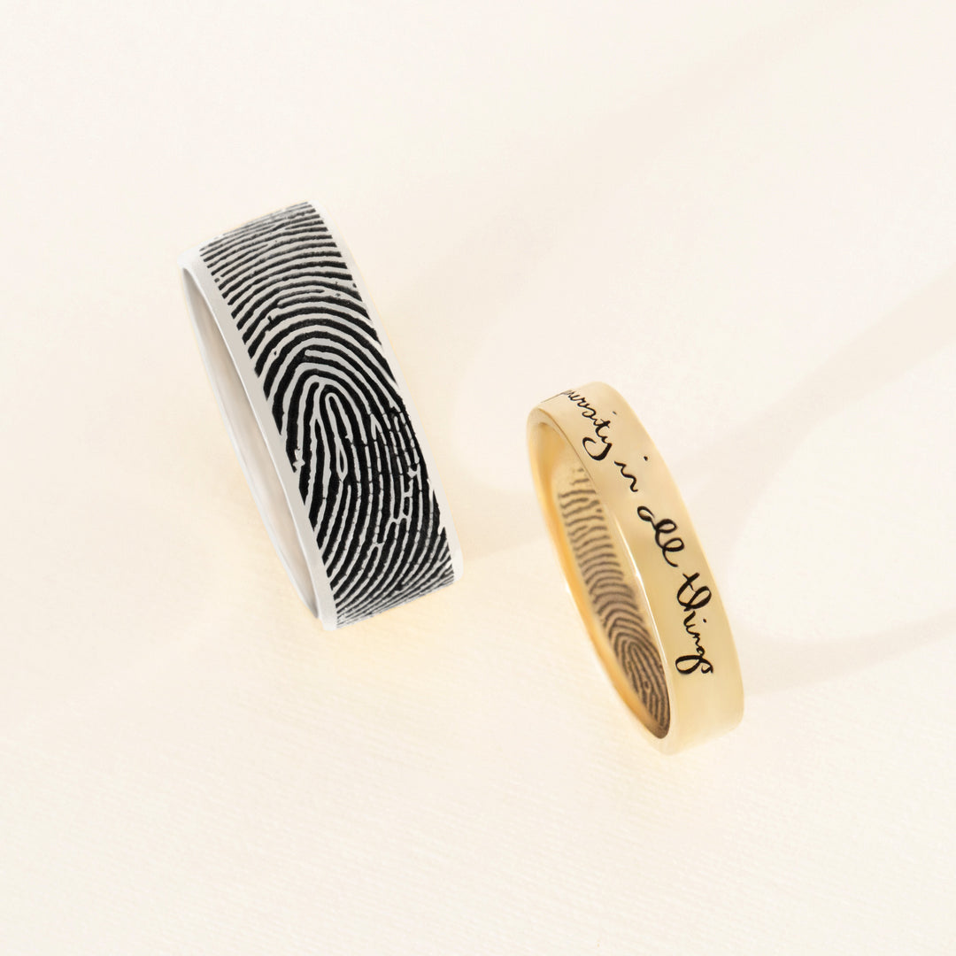 Silver Fingerprint Ring