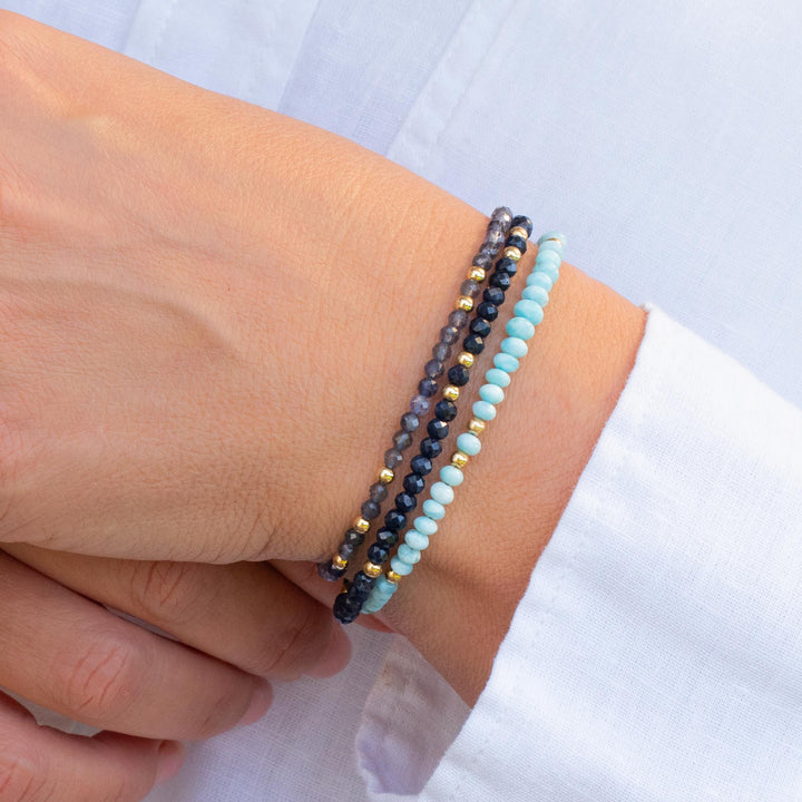 Sapphire Larimar Iolite Bracelets