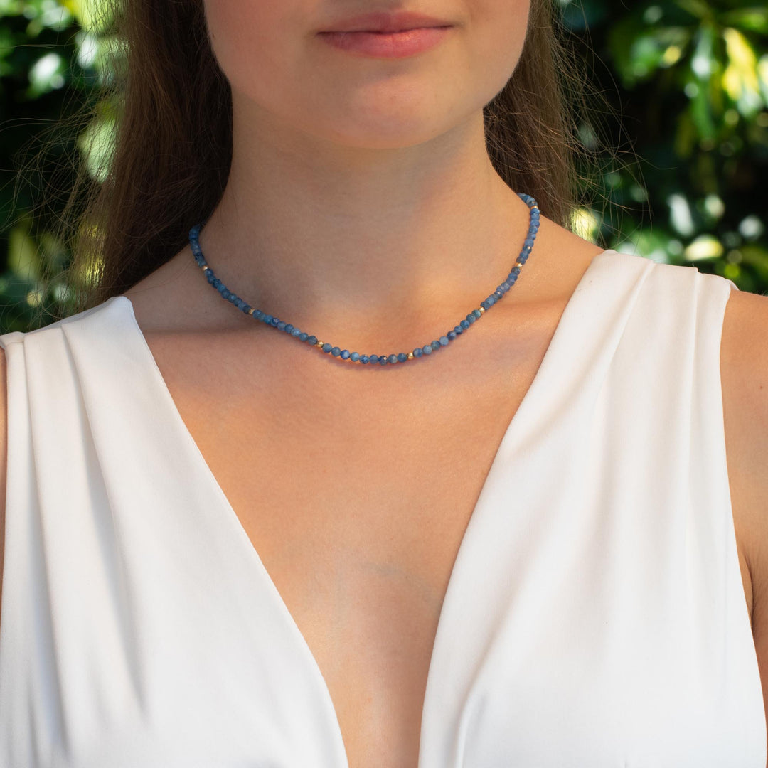 Blue Kyanite Bead Necklace