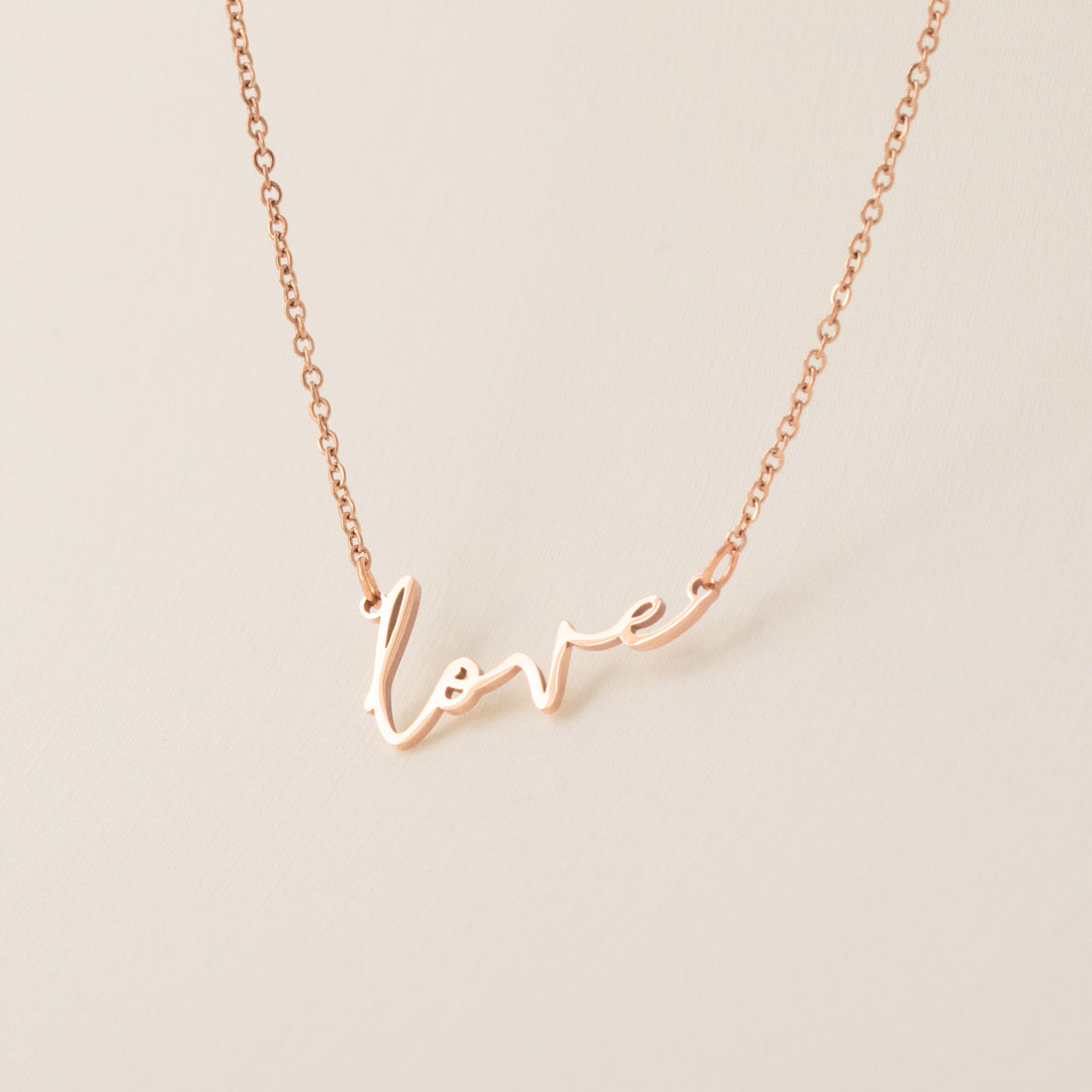 Love Necklace Rose Gold