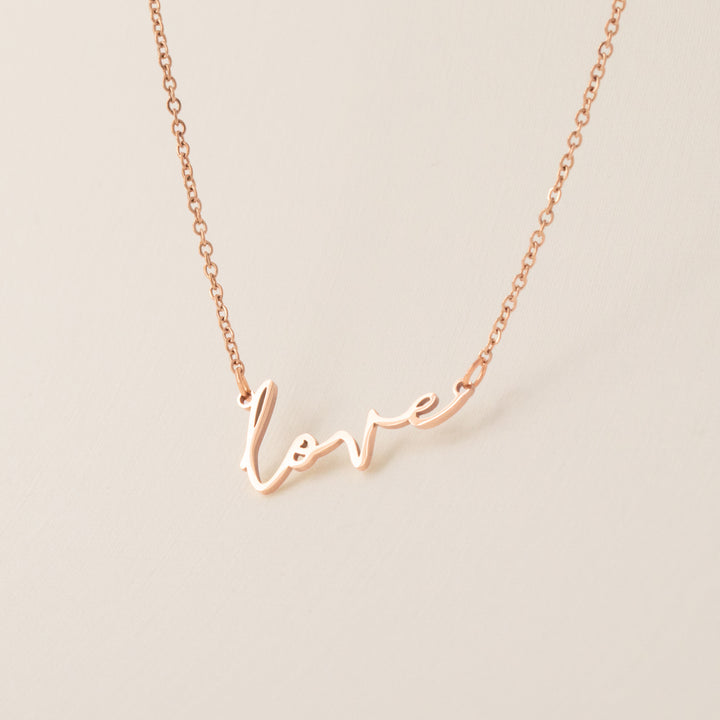 Love Necklace Rose Gold