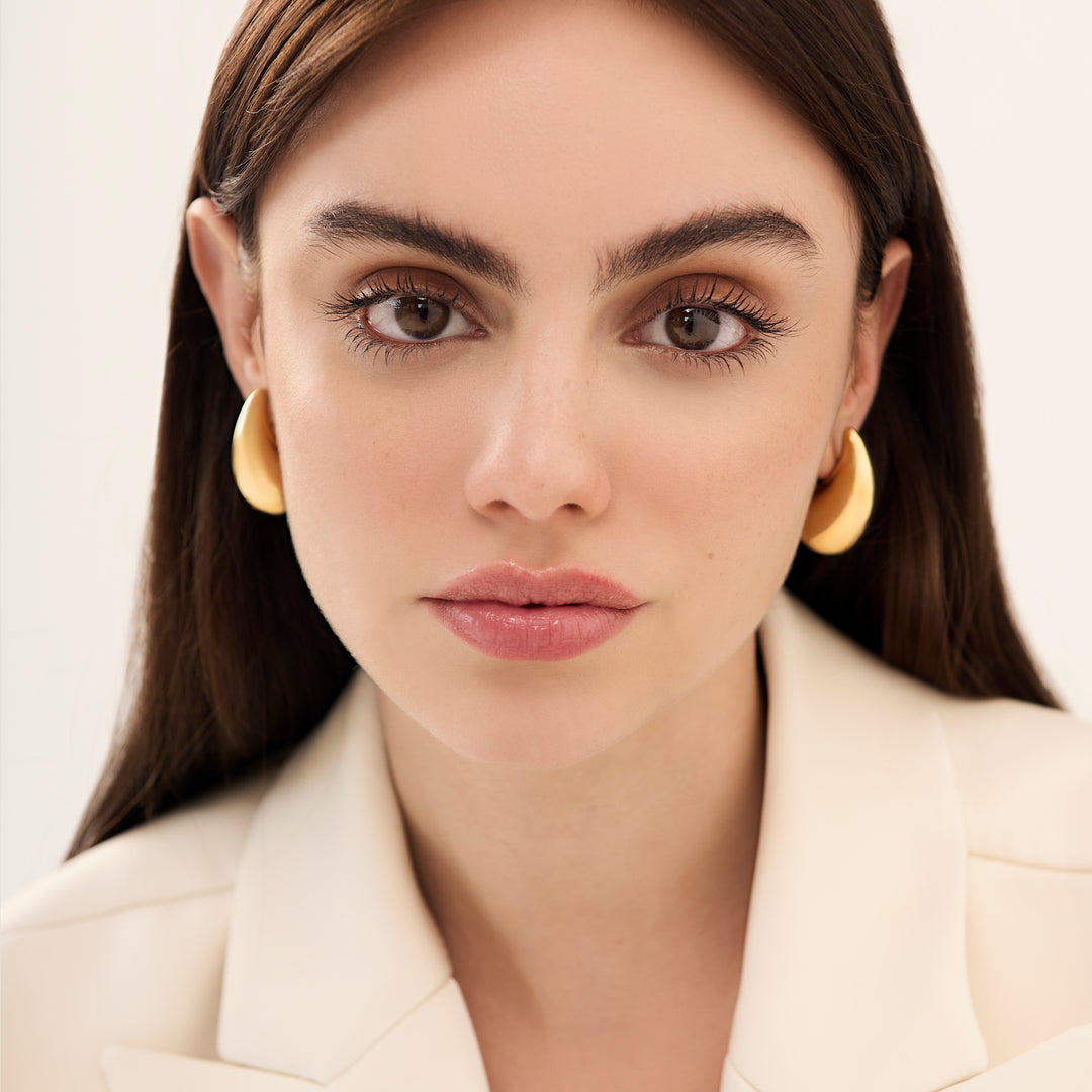 Chunky Gold Teardrop Earrings