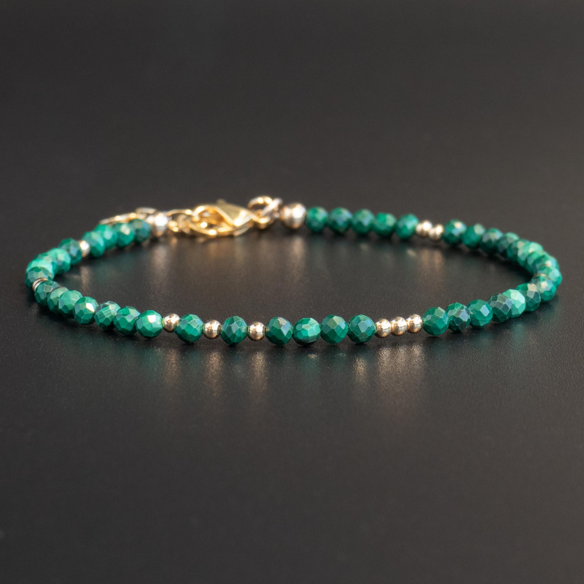 Designer Sterling Silver Genuine Malachite deals Bracelet