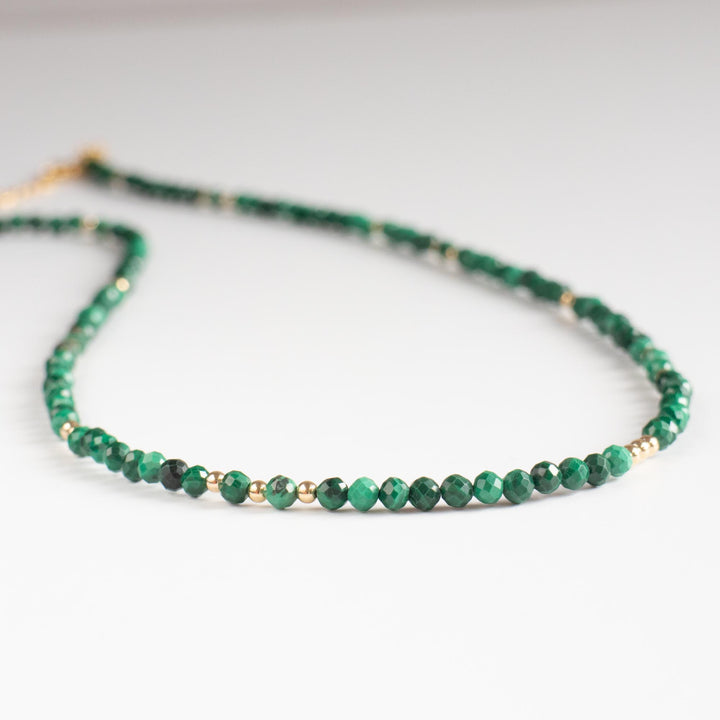 Gold Malachite Necklace