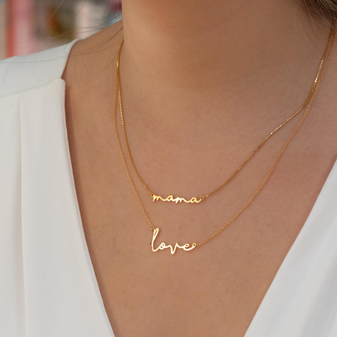 Love Script Necklace