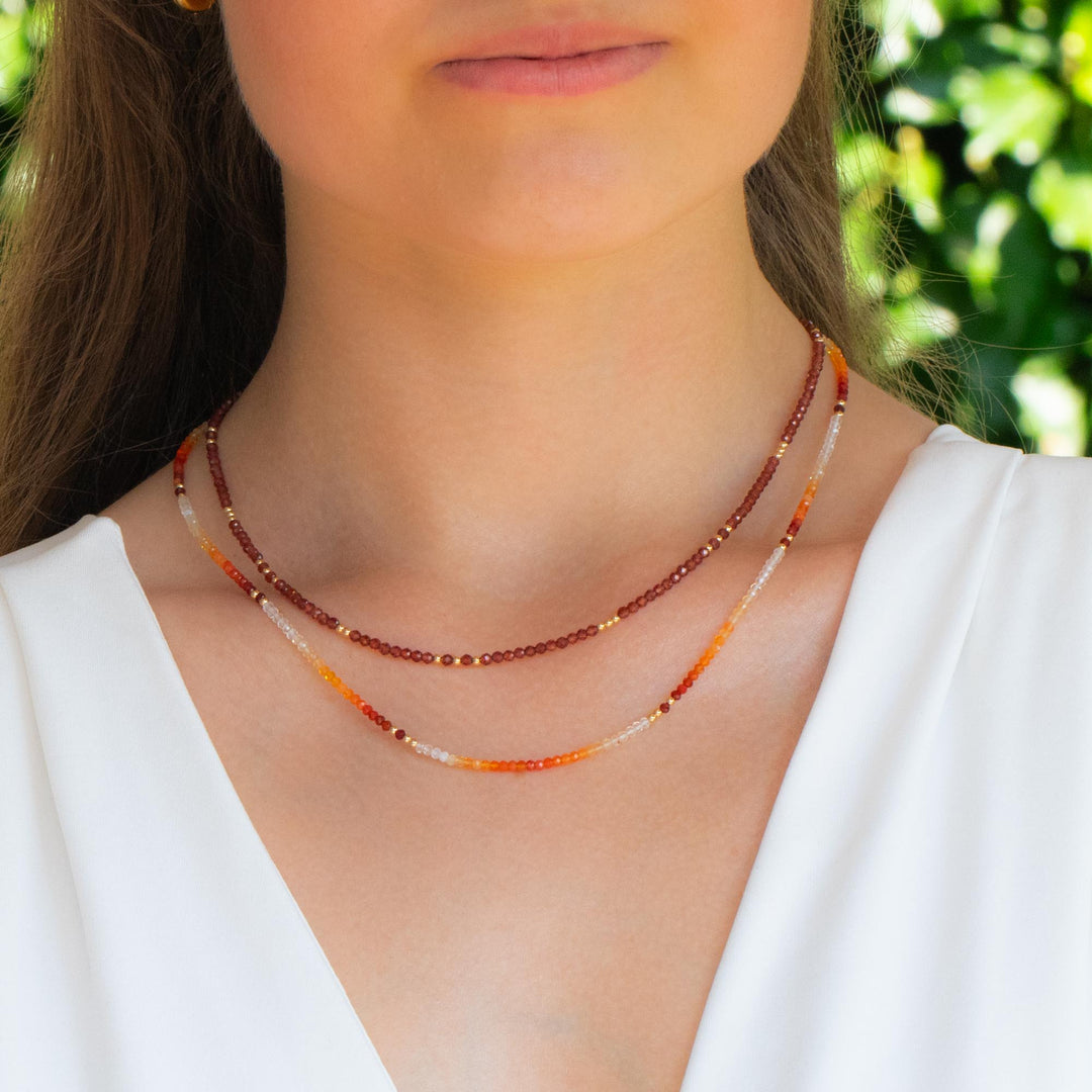 Garnet Bead Necklace