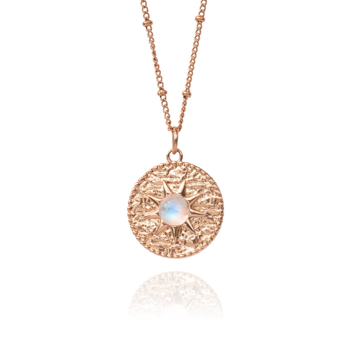 Rose Gold Moonstone Necklace