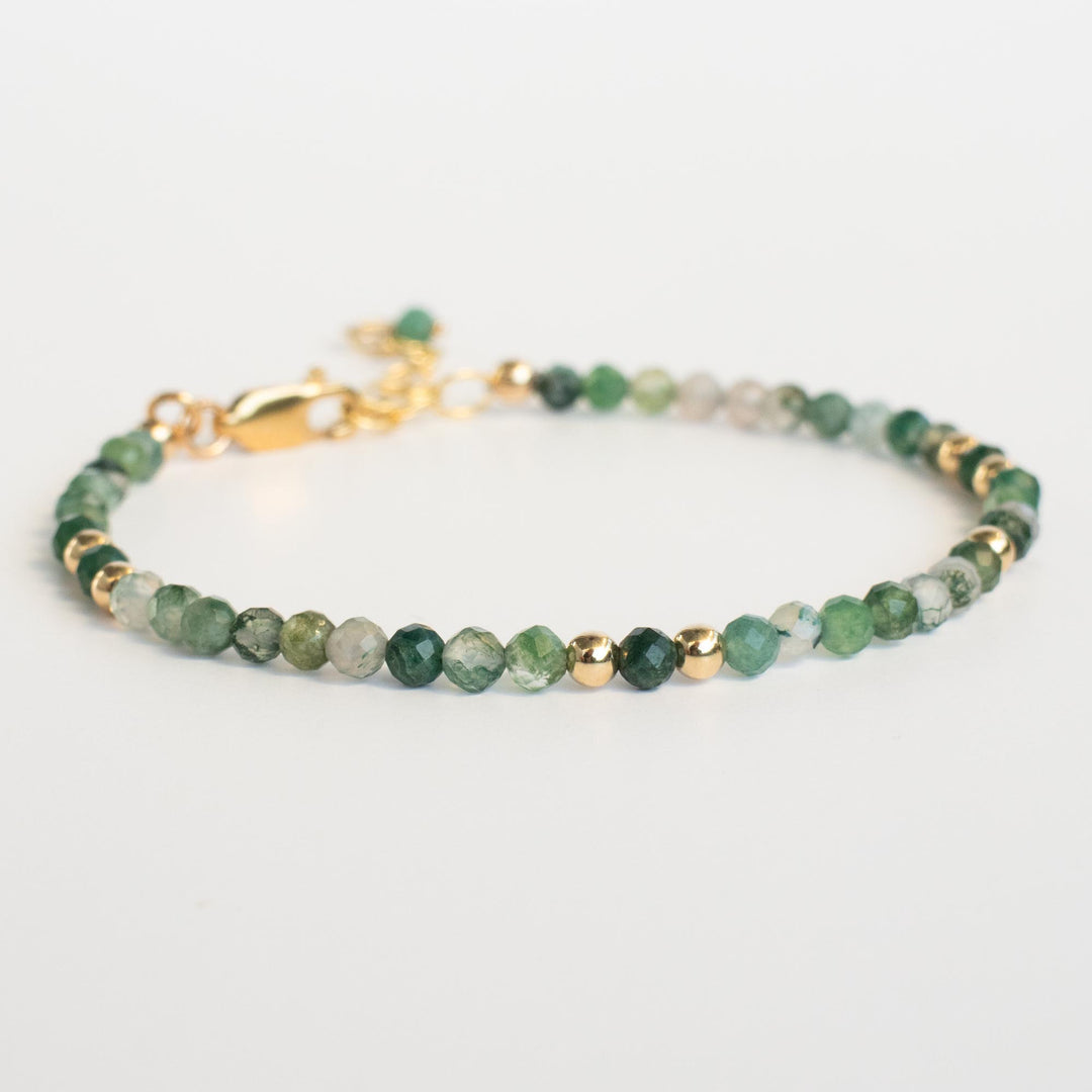 Moss Agate Crystal Bracelet