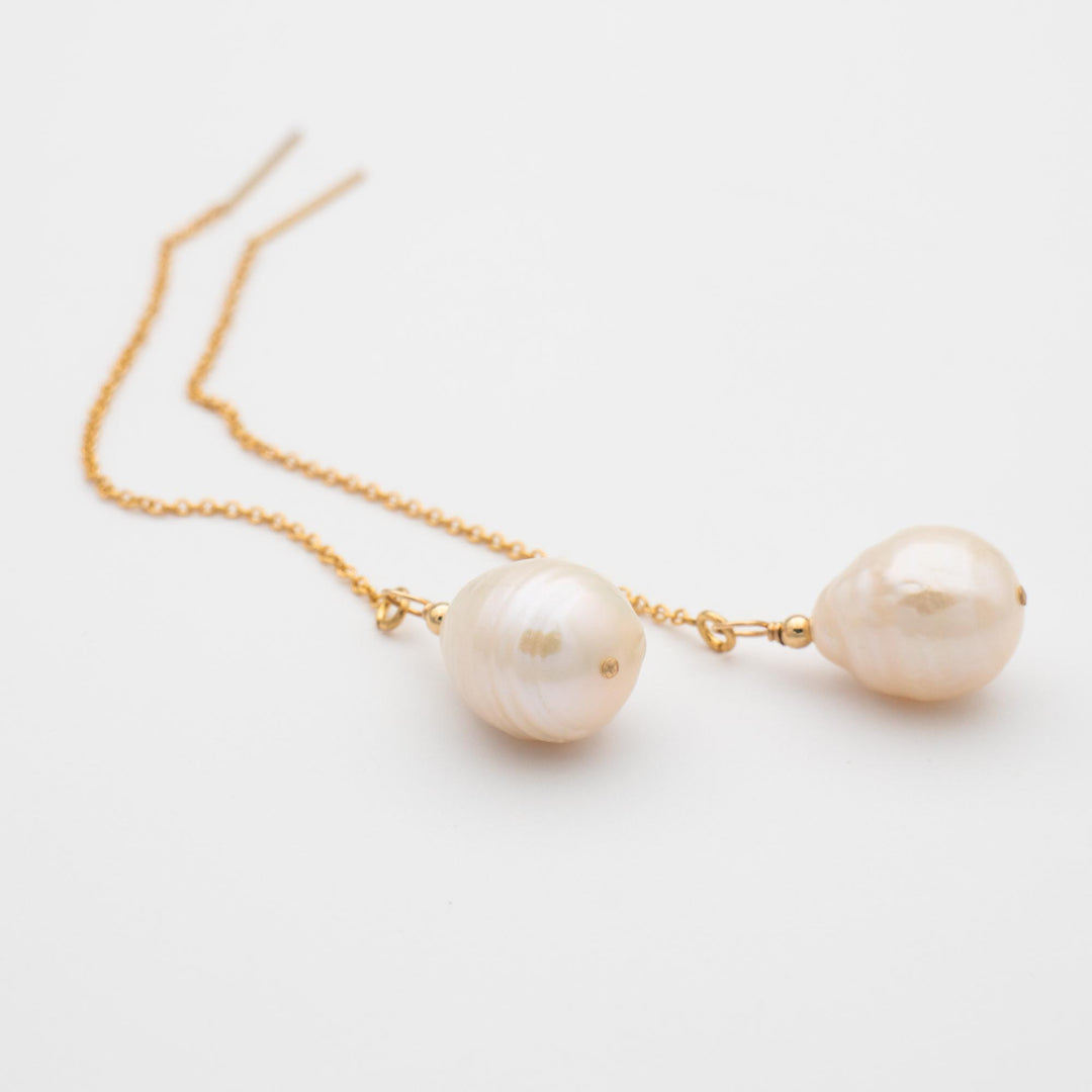 Threader Earrings Pearl 