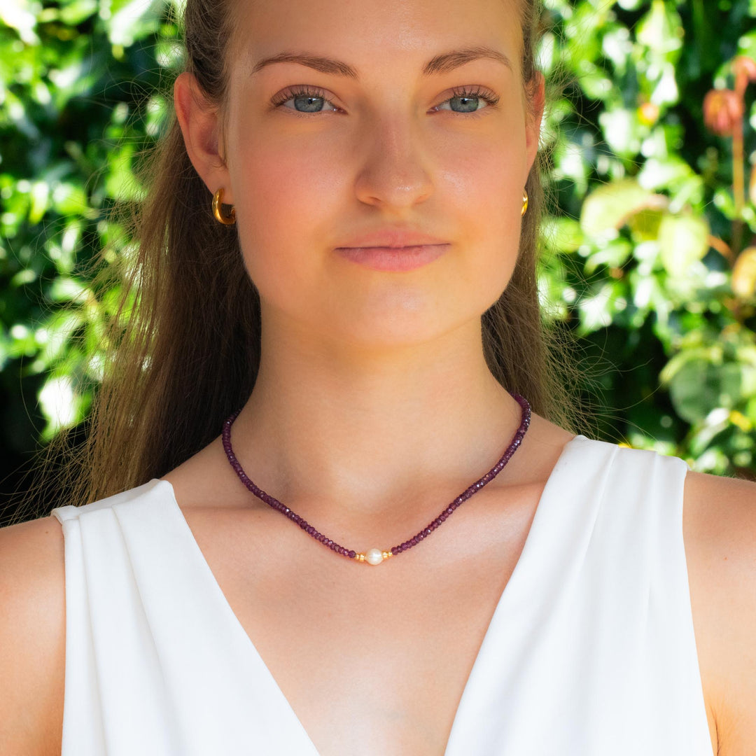 Raspberry Rhodolite Garnet Necklace