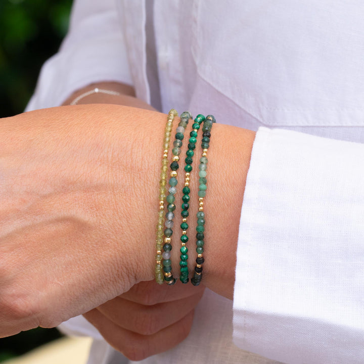 Green Bracelet Stack