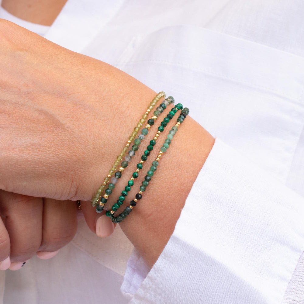 Peridot Moss Agate Malachite Emerald Bracelets