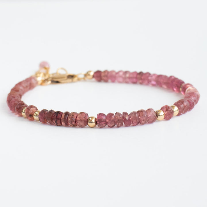 Pink Tourmaline Bead Bracelet