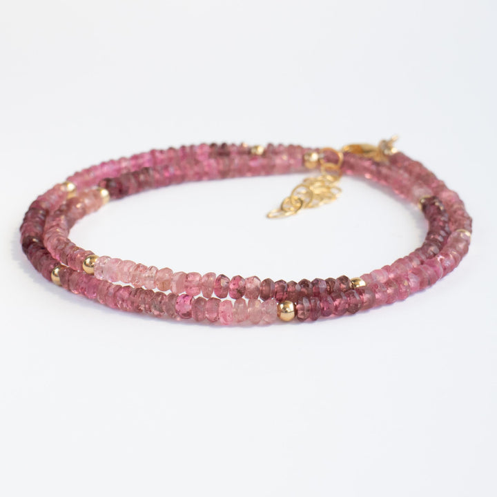 Pink Tourmaline Crystal Necklace