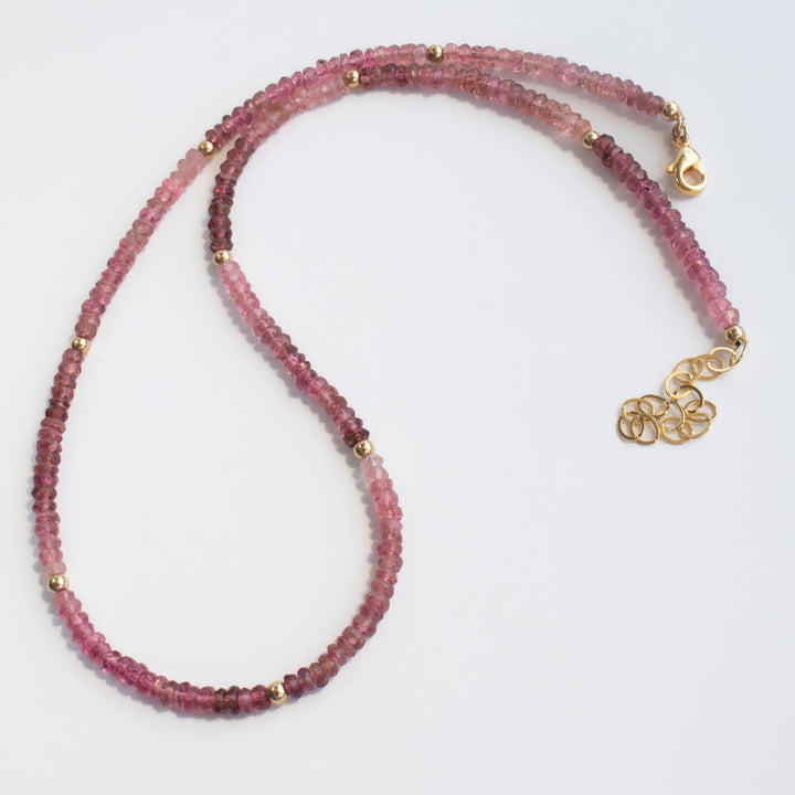 Pink Tourmaline Birthstone Necklace