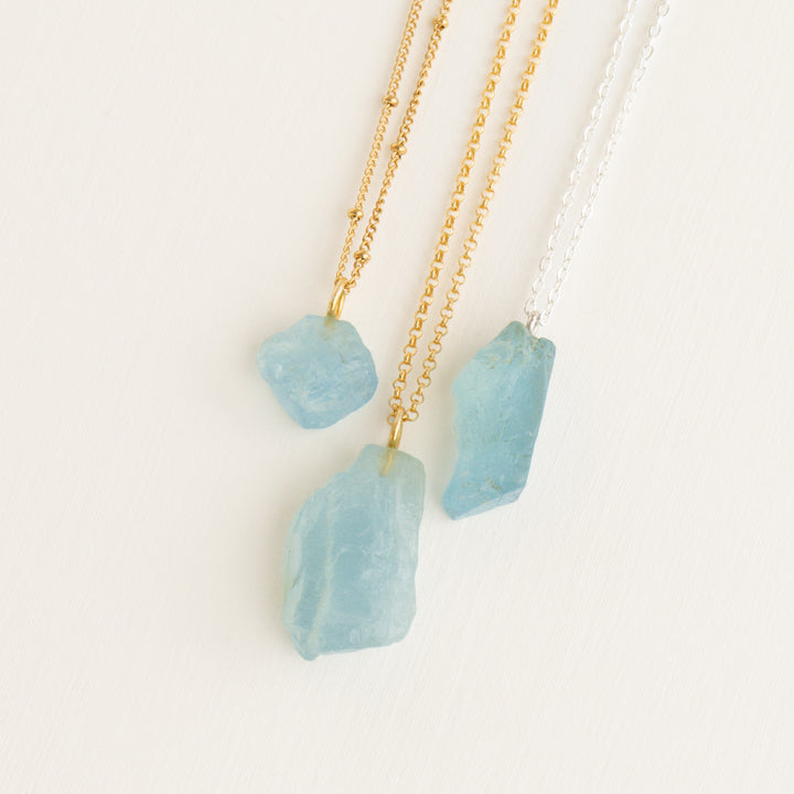 Aquamarine Stone Necklace