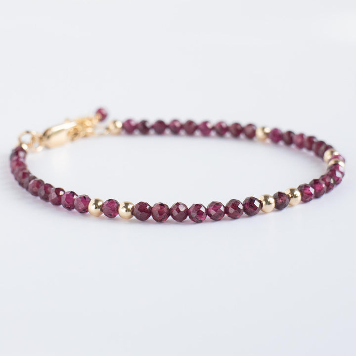 Rhodolite Garnet Bracelet Gold