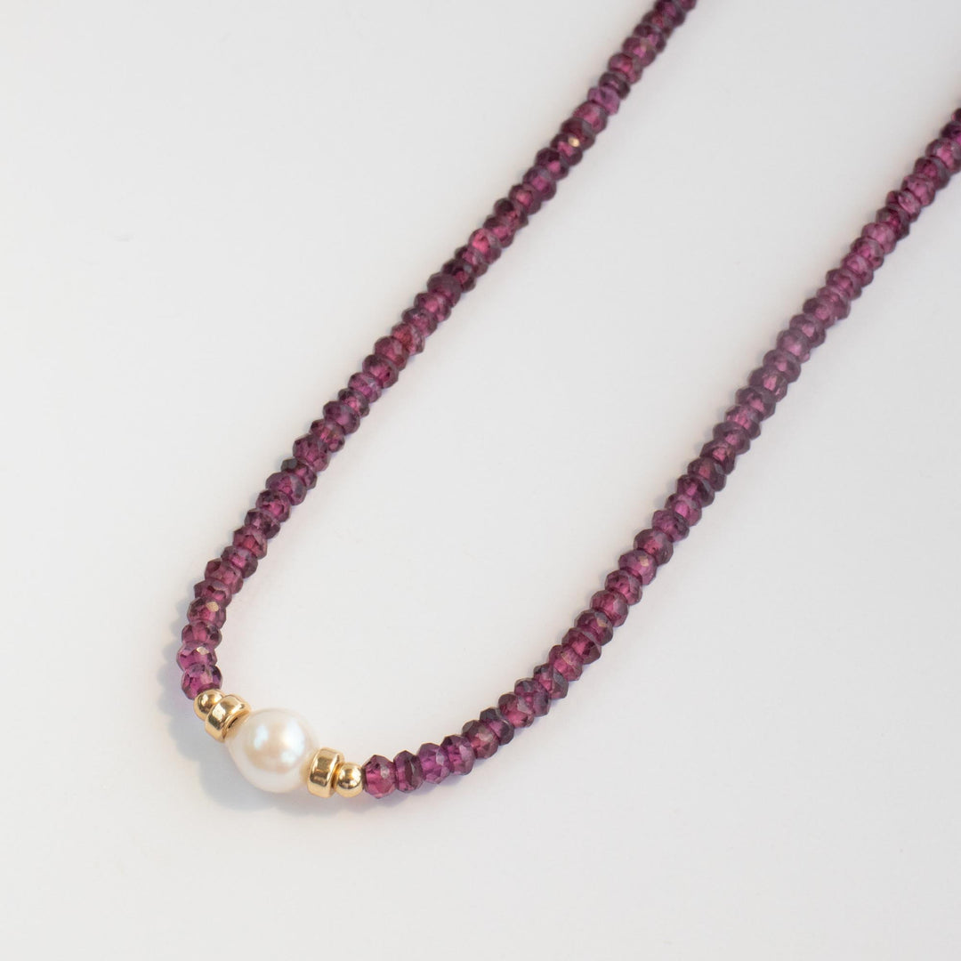 Faceted Rhodolite Garnet Necklace