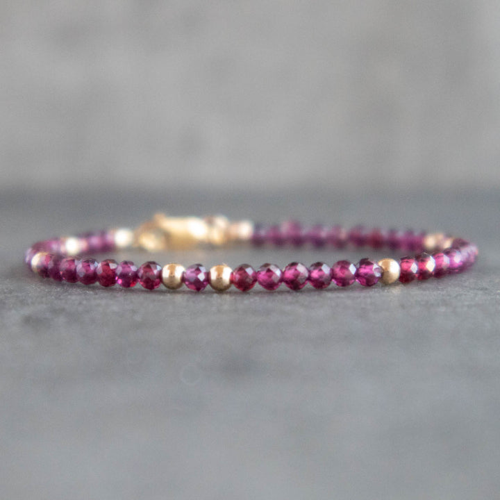 Raspberry Rhodolite Garnet Bracelet