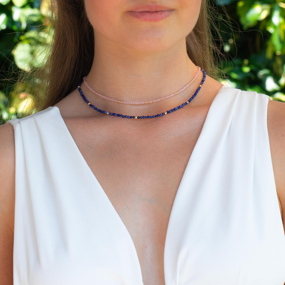 Sodalite and Rose Quartz Necklace