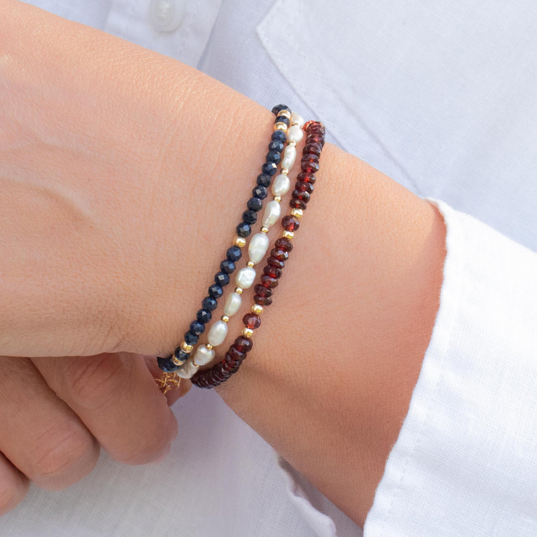 Pearl Garnet Bracelets