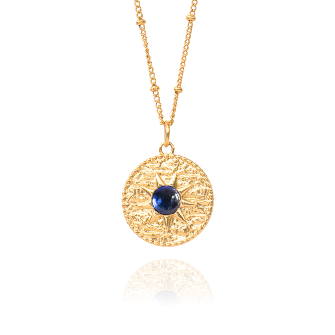 Gold Sapphire Necklace