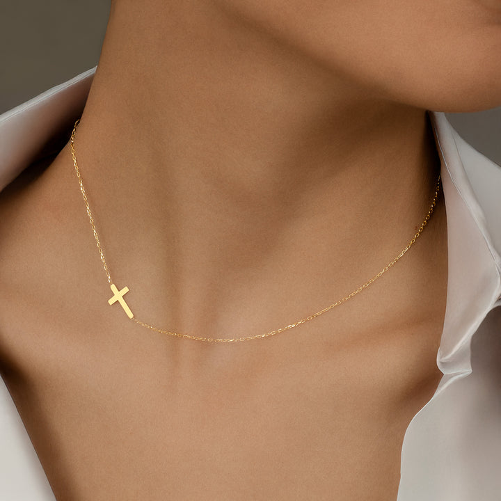 Dainty Gold Cross Necklace