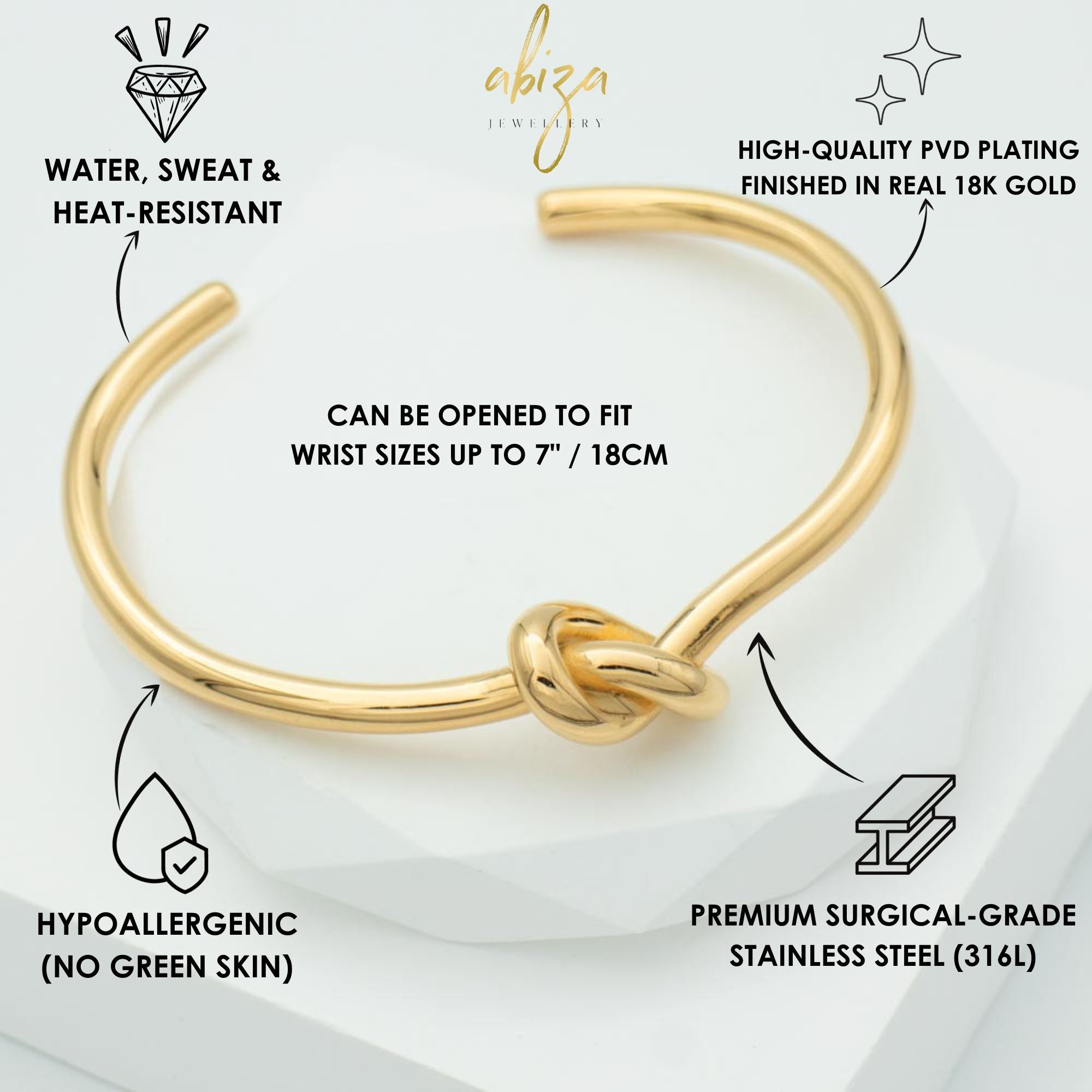 Gold love knot discount bangle