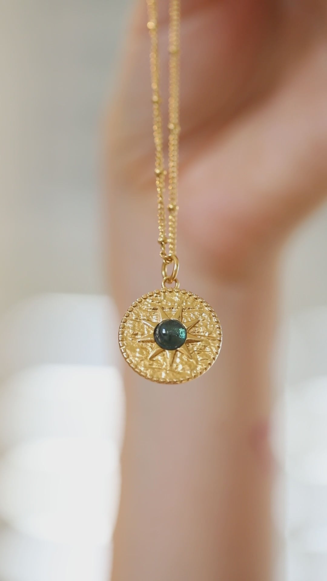 Black Onyx Sun Necklace